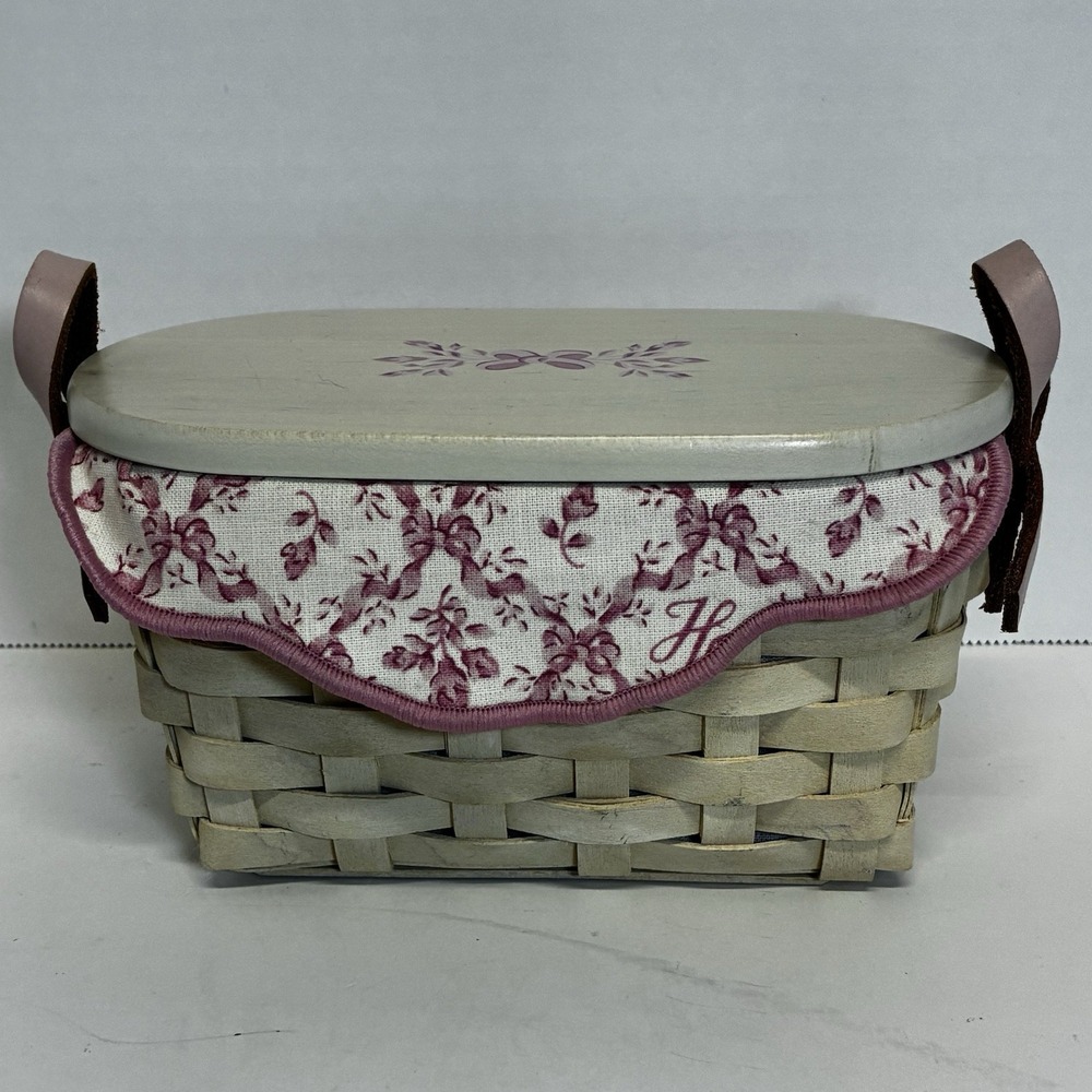 Longaberger 2005 Horizon of Hope Breast Cancer Small Basket with Lid & Liner